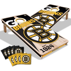image:imageYouTheFan NHL 2 x 4 Professional Wood Cornhole Game with Logo BagsTeam Colors