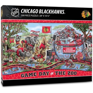 image:imageYouTheFan NHL Game Day at The Zoo 500pc PuzzleChicago Blackhawks