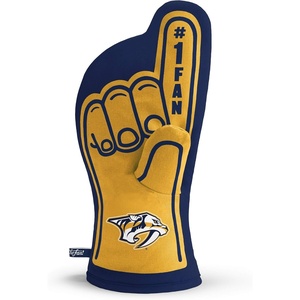 image:imageYouTheFan NHL OfficiallyLicensed Oven Mitt  Heat Resistant 100 Cotton Patented Design Perfect for Indoors or Outdoors on The Grill  Official Team Colors and LogoNashville Predators
