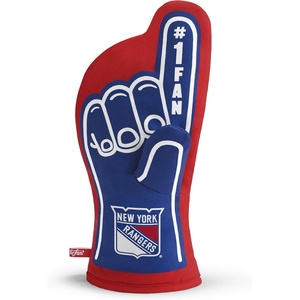 image:imageYouTheFan NHL OfficiallyLicensed Oven Mitt  Heat Resistant 100 Cotton Patented Design Perfect for Indoors or Outdoors on The Grill  Official Team Colors and LogoNew York Rangers