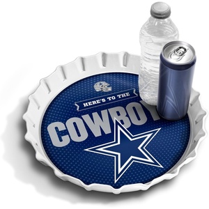 image:imageYouTheFan OfficiallyLicensed NFL Bottlecap Serving Tray  13 x 13  Bottle Cap Shaped Tray  100 Melamine Dishwasher Safe BPA Free  Great Fan GiftDallas Cowboys