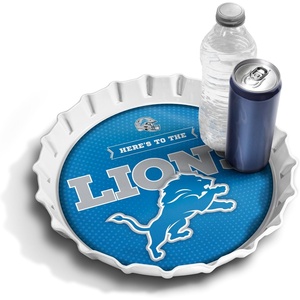 image:imageYouTheFan OfficiallyLicensed NFL Bottlecap Serving Tray  13 x 13  Bottle Cap Shaped Tray  100 Melamine Dishwasher Safe BPA Free  Great Fan GiftDetroit Lions