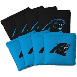 image:imageYouTheFan Officiallylicensed NFL Set of 8 Cornhole Bags  All Weather Dual Sided Slide amp Stop  regulation sizeCarolina Panthers