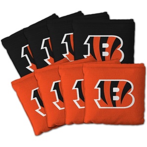 image:imageYouTheFan Officiallylicensed NFL Set of 8 Cornhole Bags  All Weather Dual Sided Slide amp Stop  regulation sizeCincinnati Bengals