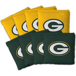 image:imageYouTheFan Officiallylicensed NFL Set of 8 Cornhole Bags  All Weather Dual Sided Slide amp Stop  regulation sizeGreen Bay Packers