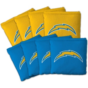 image:imageYouTheFan Officiallylicensed NFL Set of 8 Cornhole Bags  All Weather Dual Sided Slide amp Stop  regulation sizeLos Angeles Chargers