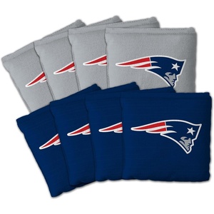 image:imageYouTheFan Officiallylicensed NFL Set of 8 Cornhole Bags  All Weather Dual Sided Slide amp Stop  regulation sizeNew England Patriots