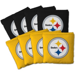 image:imageYouTheFan Officiallylicensed NFL Set of 8 Cornhole Bags  All Weather Dual Sided Slide amp Stop  regulation sizePittsburgh Steelers
