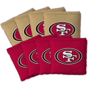 image:imageYouTheFan Officiallylicensed NFL Set of 8 Cornhole Bags  All Weather Dual Sided Slide amp Stop  regulation sizeSan Francisco 49ers