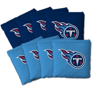 image:imageYouTheFan Officiallylicensed NFL Set of 8 Cornhole Bags  All Weather Dual Sided Slide amp Stop  regulation sizeTennessee Titans