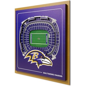 image:imageYouTheFan Officiallylicensed NFL Stadium Series 3D Wall Art  multilayer team stadium replica detailed sports fan gift indoor decorBaltimore Ravens