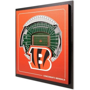 image:imageYouTheFan Officiallylicensed NFL Stadium Series 3D Wall Art  multilayer team stadium replica detailed sports fan gift indoor decorCincinnati Bengals