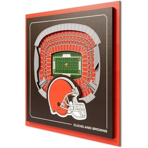 image:imageYouTheFan Officiallylicensed NFL Stadium Series 3D Wall Art  multilayer team stadium replica detailed sports fan gift indoor decorCleveland Browns