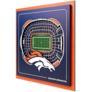 image:imageYouTheFan Officiallylicensed NFL Stadium Series 3D Wall Art  multilayer team stadium replica detailed sports fan gift indoor decorDenver Broncos