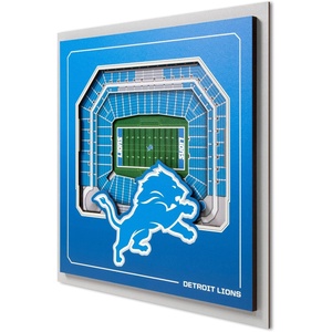 image:imageYouTheFan Officiallylicensed NFL Stadium Series 3D Wall Art  multilayer team stadium replica detailed sports fan gift indoor decorDetroit Lions