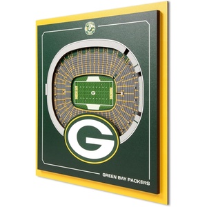 image:imageYouTheFan Officiallylicensed NFL Stadium Series 3D Wall Art  multilayer team stadium replica detailed sports fan gift indoor decorGreen Bay Packers