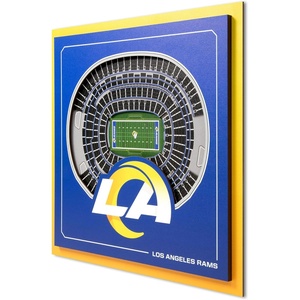 image:imageYouTheFan Officiallylicensed NFL Stadium Series 3D Wall Art  multilayer team stadium replica detailed sports fan gift indoor decorLos Angeles Rams