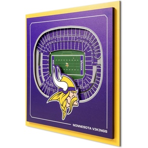 image:imageYouTheFan Officiallylicensed NFL Stadium Series 3D Wall Art  multilayer team stadium replica detailed sports fan gift indoor decorMinnesota Vikings