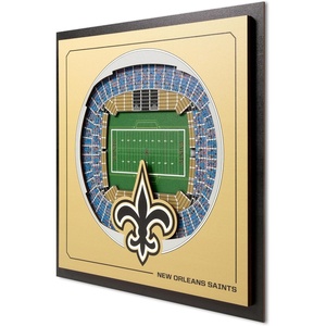 image:imageYouTheFan Officiallylicensed NFL Stadium Series 3D Wall Art  multilayer team stadium replica detailed sports fan gift indoor decorNew Orleans Saints