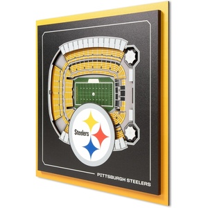 image:imageYouTheFan Officiallylicensed NFL Stadium Series 3D Wall Art  multilayer team stadium replica detailed sports fan gift indoor decorPittsburgh Steelers