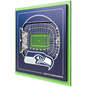 image:imageYouTheFan Officiallylicensed NFL Stadium Series 3D Wall Art  multilayer team stadium replica detailed sports fan gift indoor decorSeattle Seahawks