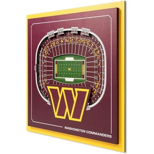 image:imageYouTheFan Officiallylicensed NFL Stadium Series 3D Wall Art  multilayer team stadium replica detailed sports fan gift indoor decorWashington Commanders