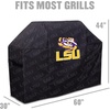 image:imageYouTheFan NCAA Heavy Duty Waterproof Grill Cover  UV Resistant Durable Polyester BBQ Cover Weatherproof Protection for Outdoor Gas or Charcoal Grills for Grills up to 5 WideLSU Tigers