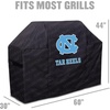 image:imageYouTheFan NCAA Heavy Duty Waterproof Grill Cover  UV Resistant Durable Polyester BBQ Cover Weatherproof Protection for Outdoor Gas or Charcoal Grills for Grills up to 5 WideNorth Carolina Tar Heels