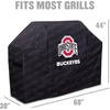image:imageYouTheFan NCAA Heavy Duty Waterproof Grill Cover  UV Resistant Durable Polyester BBQ Cover Weatherproof Protection for Outdoor Gas or Charcoal Grills for Grills up to 5 WideOhio State Buckeyes