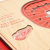 image:imageYouTheFan NHL 5Layer 17 x 13 StadiumViews 3D Wall ArtDetroit Red Wings