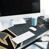 image:imageYouTheFan NHL OfficiallyLicensed Logo Series Desk Pad  Water and Stain Resistant HeavyDuty NonSlip Rubber Backing  Stitched Edge fits Under Mouse Computer and KeyboardVegas Golden Knights