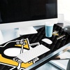 image:imageYouTheFan NHL OfficiallyLicensed Logo Series Desk Pad  Water and Stain Resistant HeavyDuty NonSlip Rubber Backing  Stitched Edge fits Under Mouse Computer and KeyboardPittsburgh Penguins