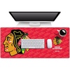 image:imageYouTheFan NHL OfficiallyLicensed Logo Series Desk Pad  Water and Stain Resistant HeavyDuty NonSlip Rubber Backing  Stitched Edge fits Under Mouse Computer and KeyboardChicago Blackhawks