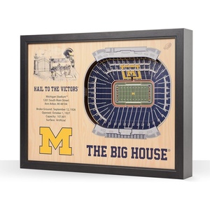 image:imageYouTheFan NCAA 25Layer StadiumView Wall ArtMichigan Wolverines FB