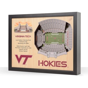 image:imageYouTheFan NCAA 25Layer StadiumView Wall ArtVirginia Tech Hokies FB