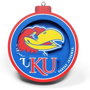 image:imageYouTheFan NCAA 3D Logo Series OrnamentKansas Jayhawks