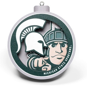 image:imageYouTheFan NCAA 3D Logo Series OrnamentMichigan State Spartans