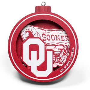 image:imageYouTheFan NCAA 3D Logo Series OrnamentOklahoma Sooners
