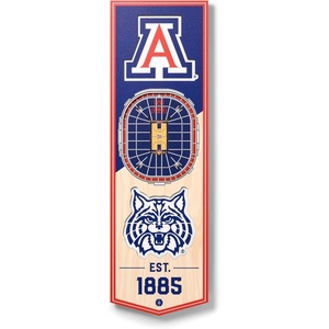 image:imageYouTheFan NCAA Arizona Wildcats 3D Stadium 6x19 Banner  McKale Memorial CenterArizona Wildcats