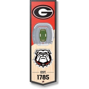 image:imageYouTheFan NCAA Arizona Wildcats 3D Stadium 6x19 Banner  McKale Memorial CenterGeorgia Bulldogs