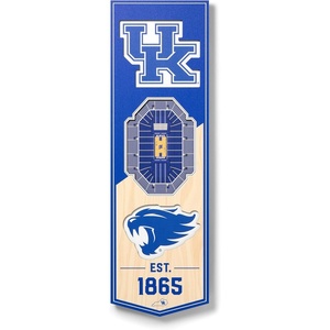 image:imageYouTheFan NCAA Arizona Wildcats 3D Stadium 6x19 Banner  McKale Memorial CenterKentucky Wildcats