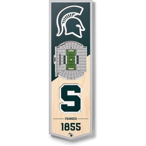 image:imageYouTheFan NCAA Arizona Wildcats 3D Stadium 6x19 Banner  McKale Memorial CenterMichigan State Spartans