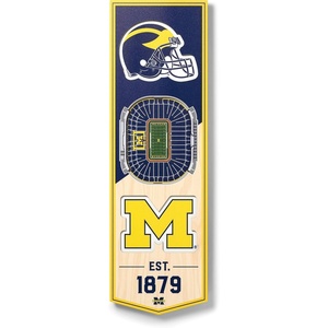 image:imageYouTheFan NCAA Arizona Wildcats 3D Stadium 6x19 Banner  McKale Memorial CenterMichigan Wolverines