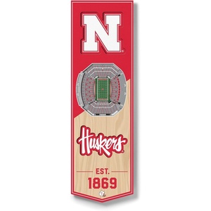 image:imageYouTheFan NCAA Arizona Wildcats 3D Stadium 6x19 Banner  McKale Memorial CenterNebraska Cornhuskers