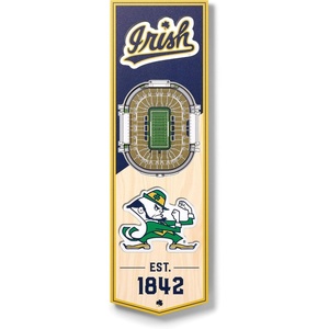 image:imageYouTheFan NCAA Arizona Wildcats 3D Stadium 6x19 Banner  McKale Memorial CenterNotre Dame Fighting Irish