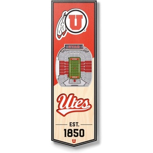 image:imageYouTheFan NCAA Arizona Wildcats 3D Stadium 6x19 Banner  McKale Memorial CenterUtah Utes