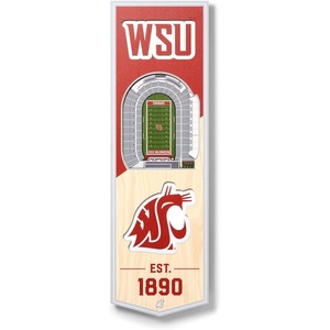 image:imageYouTheFan NCAA Arizona Wildcats 3D Stadium 6x19 Banner  McKale Memorial CenterWashington State Cougars