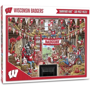 image:imageYouTheFan NCAA Barnyard Fans 500pc PuzzleWisconsin Badgers