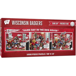 image:imageYouTheFan NCAA Game Day in the Dog House  1000pc PuzzleWisconsin Badgers
