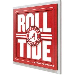 image:imageYouTheFan NCAA North Carolina Tar Heels Slogan Series 3D Wall ArtAlabama Crimson Tide